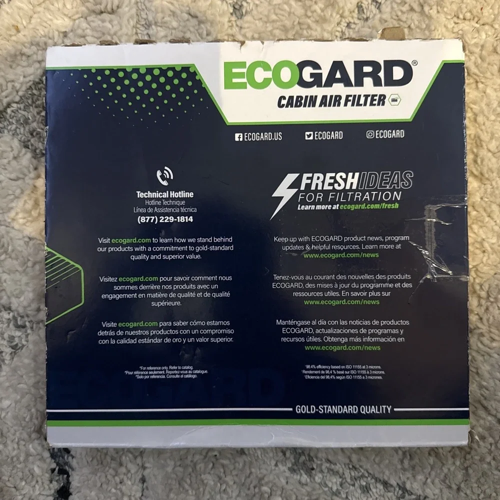 ECOGARD XC35519C Premium Cabin Air Filter with Activated Carbon